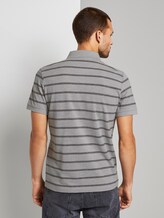 Gestreiftes Poloshirt - Männer - grey melange stripe Gestreiftes Poloshirt - Männer - grey melange stripe - 2 - TOM TAILOR