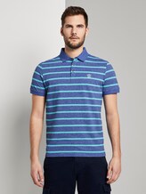 Gestreiftes Poloshirt - Männer - blue melange stripe Gestreiftes Poloshirt - Männer - blue melange stripe - 1 - TOM TAILOR