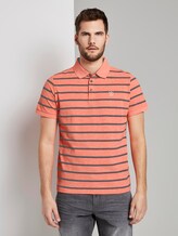 Striped polo shirt - Men - neon pink melange stripe Striped polo shirt - Men - neon pink melange stripe - 1 - TOM TAILOR