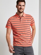 Striped polo shirt - Men - neon pink melange stripe Striped polo shirt - Men - neon pink melange stripe - 5 - TOM TAILOR
