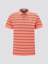 Striped polo shirt - Men - neon pink melange stripe Striped polo shirt - Men - neon pink melange stripe - 7 - TOM TAILOR