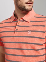 Striped polo shirt - Men - neon pink melange stripe Striped polo shirt - Men - neon pink melange stripe - 9 - TOM TAILOR