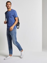 Striped T-shirt - Men - shiny royal blue stripe Striped T-shirt - Men - shiny royal blue stripe - 3 - TOM TAILOR