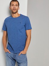 Striped T-shirt - Men - shiny royal blue stripe Striped T-shirt - Men - shiny royal blue stripe - 5 - TOM TAILOR