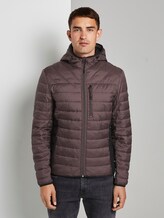 Leichte Steppjacke mit Kapuze - Männer - bordeaux dark melange Leichte Steppjacke mit Kapuze - Männer - bordeaux dark melange - 1 - TOM TAILOR