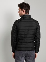 Hybrid quilted jacket with a stand-up collar - Men - Black Hybrid quilted jacket with a stand-up collar - Men - Black - 2 - TOM TAILOR