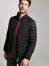 Hybrid quilted jacket with a stand-up collar - Men - Black Hybrid quilted jacket with a stand-up collar - Men - Black - 5 - TOM TAILOR