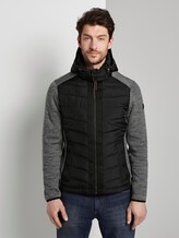 Hybrid-Steppjacke mit abnehmbarer Kapuze - Männer - Black Hybrid-Steppjacke mit abnehmbarer Kapuze - Männer - Black - 1 - TOM TAILOR