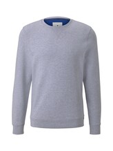 TOM TAILOR Herren Meliertes Sweatshirt, grau, Gr.XXXL