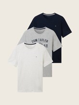 Basic T-Shirt im Dreierpack - Männer - Middle Grey Melange Basic T-Shirt im Dreierpack - Männer - Middle Grey Melange - 7 - TOM TAILOR