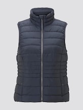 Lightweight quilted vest with a stand-up collar - Women - Sky Captain Blue Lightweight quilted vest with a stand-up collar - Women - Sky Captain Blue - 7 - TOM TAILOR