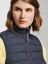 Lightweight quilted vest with a stand-up collar - Women - Sky Captain Blue Lightweight quilted vest with a stand-up collar - Women - Sky Captain Blue - 9 - TOM TAILOR