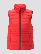Lightweight quilted vest with a stand-up collar - Women - Strong Red Lightweight quilted vest with a stand-up collar - Women - Strong Red - 7 - TOM TAILOR