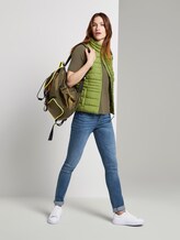 Lightweight quilted vest with a stand-up collar - Women - wood green Lightweight quilted vest with a stand-up collar - Women - wood green - 3 - TOM TAILOR