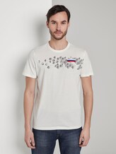 T-Shirt mit Fußball-EM-Print - Männer - Coconut Cream T-Shirt mit Fußball-EM-Print - Männer - Coconut Cream - 1 - TOM TAILOR