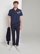Sportliches Poloshirt mit Fußball-EM-Print - Männer - True Dark Blue Sportliches Poloshirt mit Fußball-EM-Print - Männer - True Dark Blue - 3 - TOM TAILOR