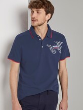 Sportliches Poloshirt mit Fußball-EM-Print - Männer - True Dark Blue Sportliches Poloshirt mit Fußball-EM-Print - Männer - True Dark Blue - 5 - TOM TAILOR