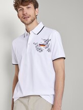 Sportliches Poloshirt mit Fußball-EM-Print - Männer - White Sportliches Poloshirt mit Fußball-EM-Print - Männer - White - 5 - TOM TAILOR
