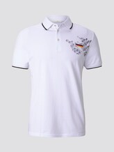 Sportliches Poloshirt mit Fußball-EM-Print - Männer - White Sportliches Poloshirt mit Fußball-EM-Print - Männer - White - 7 - TOM TAILOR