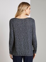 langarm Tshirt - Frauen - navy and white structure langarm Tshirt - Frauen - navy and white structure - 2 - TOM TAILOR