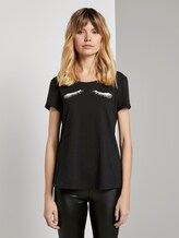 T-shirt with print - Women - Deep Black T-shirt with print - Women - Deep Black - 1 - TOM TAILOR Denim