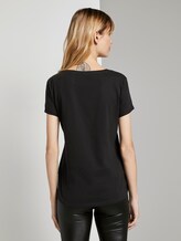 T-shirt with print - Women - Deep Black T-shirt with print - Women - Deep Black - 2 - TOM TAILOR Denim