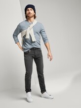 Langarmshirt in Melange-Optik - Männer - blue offwhite injected melange Langarmshirt in Melange-Optik - Männer - blue offwhite injected melange - 3 - TOM TAILOR