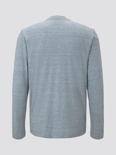 Langarmshirt in Melange-Optik - Männer - blue offwhite injected melange Langarmshirt in Melange-Optik - Männer - blue offwhite injected melange - 8 - TOM TAILOR
