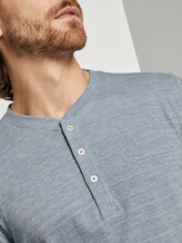 Langarmshirt in Melange-Optik - Männer - blue offwhite injected melange Langarmshirt in Melange-Optik - Männer - blue offwhite injected melange - 9 - TOM TAILOR