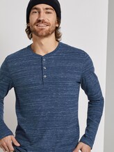 Langarmshirt in Melange-Optik - Männer - blue depths injected melange Langarmshirt in Melange-Optik - Männer - blue depths injected melange - 5 - TOM TAILOR