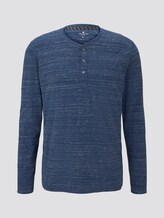 Langarmshirt in Melange-Optik - Männer - blue depths injected melange Langarmshirt in Melange-Optik - Männer - blue depths injected melange - 7 - TOM TAILOR