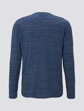 Langarmshirt in Melange-Optik - Männer - blue depths injected melange Langarmshirt in Melange-Optik - Männer - blue depths injected melange - 8 - TOM TAILOR