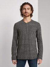 Langarmshirt in Melange-Optik - Männer - magnet grey grindle Langarmshirt in Melange-Optik - Männer - magnet grey grindle - 1 - TOM TAILOR