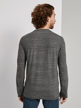 Langarmshirt in Melange-Optik - Männer - magnet grey grindle Langarmshirt in Melange-Optik - Männer - magnet grey grindle - 2 - TOM TAILOR