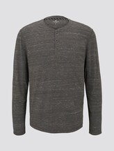 Langarmshirt in Melange-Optik - Männer - magnet grey grindle Langarmshirt in Melange-Optik - Männer - magnet grey grindle - 7 - TOM TAILOR
