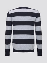 striped jumper - Men - navy block stripe striped jumper - Men - navy block stripe - 8 - TOM TAILOR