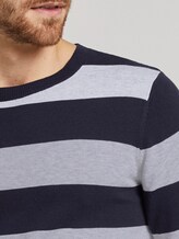 striped jumper - Men - navy block stripe striped jumper - Men - navy block stripe - 9 - TOM TAILOR