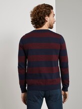 gestreifter Pullover - Männer - purple block stripe gestreifter Pullover - Männer - purple block stripe - 2 - TOM TAILOR