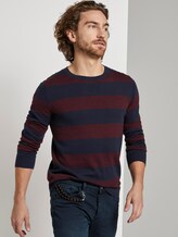 gestreifter Pullover - Männer - purple block stripe gestreifter Pullover - Männer - purple block stripe - 5 - TOM TAILOR