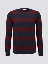 gestreifter Pullover - Männer - purple block stripe gestreifter Pullover - Männer - purple block stripe - 7 - TOM TAILOR