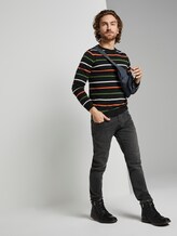 gestreifter Pullover - Männer - black multicolor stripe gestreifter Pullover - Männer - black multicolor stripe - 3 - TOM TAILOR