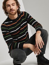 gestreifter Pullover - Männer - black multicolor stripe gestreifter Pullover - Männer - black multicolor stripe - 5 - TOM TAILOR