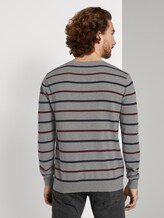 gestreepte trui - Mannen - grey mulitcolor stripe gestreepte trui - Mannen - grey mulitcolor stripe - 2 - TOM TAILOR