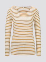 gestreiftes Langarmshirt - Frauen - offwhite yellow stripe gestreiftes Langarmshirt - Frauen - offwhite yellow stripe - 7 - TOM TAILOR