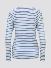 gestreiftes Langarmshirt - Frauen - offwhite mid blue stripe gestreiftes Langarmshirt - Frauen - offwhite mid blue stripe - 8 - TOM TAILOR
