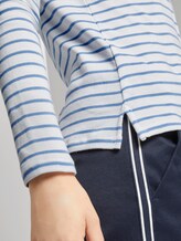gestreiftes Langarmshirt - Frauen - offwhite mid blue stripe gestreiftes Langarmshirt - Frauen - offwhite mid blue stripe - 9 - TOM TAILOR