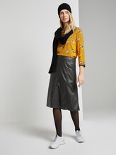 Langarmshirt mit Blumenprint im Materialmix - Frauen - yellow flower design Langarmshirt mit Blumenprint im Materialmix - Frauen - yellow flower design - 3 - TOM TAILOR
