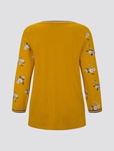 Langarmshirt mit Blumenprint im Materialmix - Frauen - yellow flower design Langarmshirt mit Blumenprint im Materialmix - Frauen - yellow flower design - 8 - TOM TAILOR