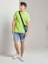 Mottled polo shirt - Men - neon green melange Mottled polo shirt - Men - neon green melange - 3 - TOM TAILOR Denim