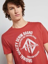 T-Shirt mit Print - Männer - Normal Red T-Shirt mit Print - Männer - Normal Red - 9 - TOM TAILOR Denim